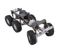 POENVFPO Chassis RC, Telaio di Telaio per Camion RC 6x6 in Fibra di Carbonio, Parte di Aggiornamento a Basso gravità Centrale per SCX24 (Argento Verniciato Nero)