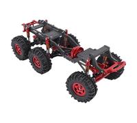 POENVFPO Chassis RC, Telaio di Telaio per Camion RC 6x6 in Fibra di Carbonio, Parte di Aggiornamento a Basso gravità Centrale per SCX24 (Nero Rosso)