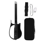 POENVFPO Chitarra Intelligente, Design Senza Corde, Chitarra Elettrica Pieghevole Portatile con Sintonizzatore Intelligente e connettività APP, per Principianti Nero
