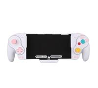 POENVFPO Controller Joypad a Vibrazione Regolabile in un Unico Pezzo con Luci RGB per Giochi a Sei Assi (WHITE)