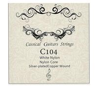 POENVFPO Corde per Chitarra Classica, Nylon e Lega di Rame Placcato Argento, Set 6 Pezzi per Chitarra, Grado Professionale, Calibro .028-.043