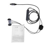 POENVFPO Cuffie Cablate con Microfono, Microfono per Karaoke Ad Alta Definizione, Suono Cristallino, Riduzione del Rumore Multifunzionale, Design Semi-auricolare, con vestibilità
