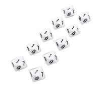 POENVFPO Dadi da Gioco a 10 Facce da 20 Pezzi, Dadi da Gioco in Plastica Dal Design Accattivante con Pregevole Fattura per Giochi da Tavolo, Insegnamento dei Numeri e Decorazioni per la (WHITE)