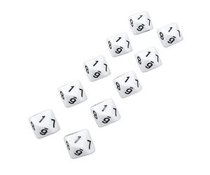 POENVFPO Dadi da Gioco a 10 Facce da 20 Pezzi, Dadi da Gioco in Plastica Dal Design Accattivante con Pregevole Fattura per Giochi da Tavolo, Insegnamento dei Numeri e Decorazioni per la (WHITE)