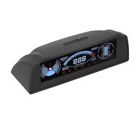 POENVFPO Display HUD, ABS PC OBD2 GPS Head Up Display per Auto, Schermo LCD a Colori con Dati di velocità, Tensione del Motore, luminosità Automatica e Interruttore unità per la Guida Quotidiana