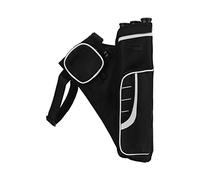 POENVFPO Freccia Faretra Tiro con L' Freccia Faretra Supporto a 3 Tubi con Cintura Regolabile per Tiro al Bersaglio con Ricurvo Composto (Black)