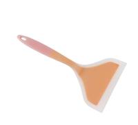 POENVFPO Gadget da con Spatola Larga in Silicone con Manico Ergonomico per Cucinare Pancake e Carne, Sicuro, Non Tossico, 25,5x12 Cm (testa di pala arancione)