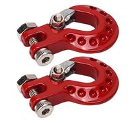POENVFPO Gancio per Rimorchio RC in Lega di Alluminio, Accessorio in Metallo da 2 Pezzi per Auto da Arrampicata Telecomandata in 1/10, con Design Leggero e Resistente Alla Corrosione per (rosso)