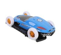 POENVFPO Giocattolo Rotante per Bambini Bambini Veicolo Giocattolo per Auto Elettriche con Design Trasformante Universale a 4 Ruote a Rotazione Aprire la Musica per la Riproduzione (BLUE)