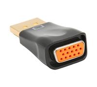 POENVFPO Gold Placcato a VGA Women Converter 60Hz Displayport All'Adattatore di Giochi VGA, Adattatore Black ABS per la Trasmissione Video