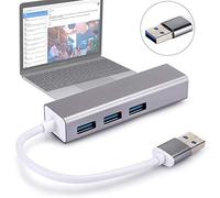 POENVFPO Indicatore LED Adattatore Ethernet con Elevata compatibilità per la Scheda di Networking Cablata del 7/8/10 in Alluminio in Alluminio 100m USB + 3.0 Adattatore Hub USB a RJ45 per Accessori