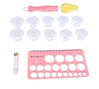 POENVFPO Kit di Dimensionamento Flangia 10 Pezzi Inserti Flangia in Silicone con Metro a Nastro e Spazzola per Tiralatte Indossabili da 24 Mm Comodo Righello per Capezzoli