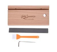 POENVFPO Lima per smussare i tasti della chitarra, strumento per luthier multiangolo a 3, 23 e 35 gradi, in legno massello, per rifinire i tasti, coronare, modellare, sbavare (legno di faggio)