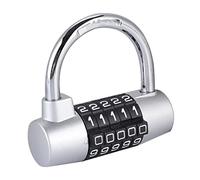 POENVFPO Lucchetto con Codice a 5 Cifre Elegante Lucchetto a Combinazione per Valigie Bagagli Alta Sicurezza in Lega di Zinco Rosso 70 Mm (SILVER)