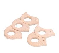 POENVFPO Massaggiagengive per Bambini in Legno a Forma di per Alleviare il Dolore e la Salute Dentale dei Bambini, Set di 5 Giocattoli per la Dentizione