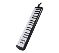 POENVFPO Melodica a 37 Tasti con 2 Canne da Soffio, Borsa per il Trasporto, Strumento Musicale Durevole, Suono Chiaro per Principianti e Adulti, Struttura in Plastica Leggera (BLACK)