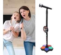 POENVFPO Microfono Karaoke per Bambini con Luci Lampeggianti, Canzoni di Microfono Giocattolo Cantante Portatili Ed Effetti Sonori per Bambini