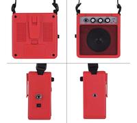 POENVFPO Mini Amplificatore per Chitarra, Amplificatore Acustico Ed Elettrico Portatile da 5 W con Controllo del Tono, Funzione Overdrive, Uscita Cuffie, Batteria o Alimentazione CC, per Musicisti