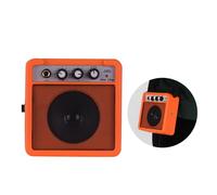 POENVFPO Mini Amplificatore per Chitarra, Amplificatore per Chitarra Elettrica Portatile da 5 W con Controllo del Volume, Overdrive, Doppio Ingresso, Uscita per Cuffie, Tracolla per Musicisti,