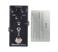 POENVFPO Mini Pedale Overdrive Ultimate Drive per Chitarra, Suono Ricco di Distorsione, True Bypass, Alloggiamento in Alluminio, Controlli di Tono del Livello di Guadagno, Alimentazione