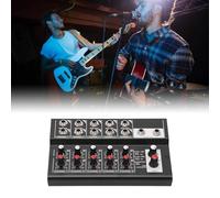 POENVFPO Mixer Audio a 10 Canali, Console di Miscelazione in Studio da 10 in 2-out con Ingressi XLR per i Microfoni Che Registrano Podcast e Suono Dal Vivo (Spina europea)