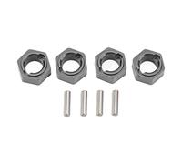 POENVFPO Mozzi Ruota Esagonali da 7 Mm Adattatore Esagonale per Ruota RC in Lega di Alluminio Premium per Auto RC FMS FCX24 1/24, Lavorato a CNC, Resistenza Alle Alte Temperature, per Hobbisti (GRAY)