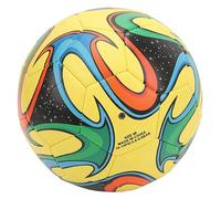 POENVFPO Pallone da Calcio Misura 5, Pallone da Calcio in Pelle PU Premium con Filato di Nylon Strettamente Avvolto Ed Elevata elasticità, per Partite di Allenamento per Adulti e Bambini (YELLOW)