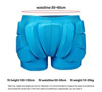 POENVFPO Pantaloncini Imbottiti per Bambini, Pantaloncini Protettivi Morbidi in EVA per Pattinaggio e Sci, Equipaggiamento Leggero per l'anca per la Sicurezza del Coccige e della Coscia (BLACK)