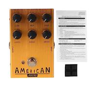 POENVFPO Pedale Distorsione per Chitarra Overdrive Vintage, Pedale Driver per Effetti per Chitarra Multifunzionale Ed Elegante con True Bypass, DC 9V per Principianti e Professionisti (AN 34 Oro)