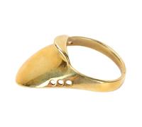 POENVFPO per Pollice in Ottone per Tiro con L', Protezione per Le per Il Rilascio Mongolo e Sicurezza per Il Tiro con L' a Cavallo (22 mm/0,87 Pollici)