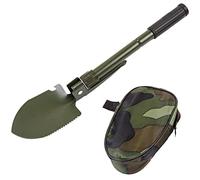 POENVFPO Piccola Pala da Campeggio Pieghevole, Pala Compatta Multifunzionale con Custodia per il Trasporto per Giardinaggio, Fuoristrada, Emergenza Auto, Rimozione Ghiaccio (Army Green)