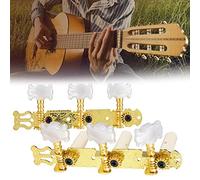 POENVFPO Pioli per Chitarra Classica, Teste di Macchine Dal Design a Fiore Bianco con Ingranaggi per la Sostituzione della Manutenzione della Chitarra, Leggere e Facili da Installare