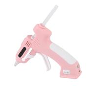 POENVFPO Pistola per Colla a Cordone Portatile, Strumento di Colla a Caldo Elettrico, Riscaldamento Rapido con 10 Bastoncini Ad Alta Adesione per la Creazione, la Riparazione (Roseo)