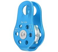 POENVFPO Puleggia da Arrampicata 20KN, Puleggia a Fune Laterale Fissa in Alluminio Aeronautico con Cuscinetti a Sfera per Arrampicata su Roccia Alpinismo Lavoro Aereo (BLUE)