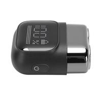 POENVFPO Rasaerba elettrico portatile in lega impermeabile con display LCD e batteria a lunga durata per viaggi e esterni (BLACK)