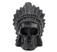 POENVFPO Segnale Forte o Fischio di Urlo, un Unico Autentico Suono Umano Strumento a Forma di Cranio per Oggetti da Collezione, Scherzi, Goth Halloween (BLACK)