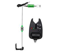POENVFPO Set Allarme Wireless per Abboccata da Pesca con Ricevitore | Struttura in ABS e Lega , Stabile in Condizioni di , Compatibile con Pod per Aste Standard, Coppia con Aste Multiple