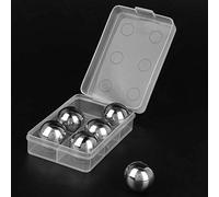 POENVFPO Set di 6 Cubetti di Ghiaccio in Acciaio Inossidabile, Resistente e Inodore, Refrigeratore Istantaneo per gli Amanti del Whisky e della Vodka, 1 Pollice