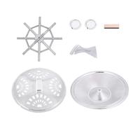 POENVFPO Set di Accessori in Metallo per Ponte Spider per Chitarra Dobro con Copertura del Risonatore, Piastra Conica, Schermi della Buca, Cordiera e Sella, Kit di Installazione Professionale