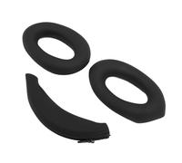 POENVFPO Set di Coperte della Piattaforma a Orecchie di Casco, Copertura Protettiva per la Fascia, Materiale in Silicone, Compatibile con Cuffie WH-1000xm4 WH-1000XM3, Cuscino per Viaggiatori (BLACK)