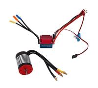 POENVFPO Set di Est del Motore Senza Spazzole, Motore di Rame Ad Alta Purezza Ad Alta Purezza con 35A ESC per 1/14 1/16 1/18 Parti di Aggiornamento Dell'auto RC (4500KV)