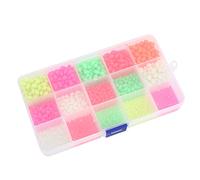 POENVFPO Set di Perline da Pesca in Plastica da 500 Pezzi, Esche da Pesca a Forma Ovale Che Si Illuminano al Buio, Strumenti con 5 Colori, per la in Piscina, Lago, Fiume