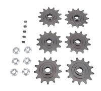 POENVFPO Set di Pignoni per Catena per Scooter da 6 Pezzi, Sostituzione della Ruota per Catena del Motore in Ferro 13T con Chiavi Corte e Dadi, per Scooter Elettrico Fuoristrada 47cc 49cc