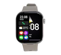 POENVFPO Smart Watch con Auricolari, Fitness Tracker con Schermo HD da 2,02 Pollici, Impermeabile IP68, Cardiofrequenzimetro per Sonno, Ossigeno nel Sangue, Compatibile per IOS, con (colore acciaio)