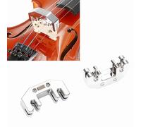 POENVFPO Sordina per Esercitazione in Metallo per Violoncello, Silenziatore a Ponte Professionale per Esercitazioni Notturne, Accessorio per la Riduzione del Suono, Installazione Semplice (SILVER)