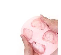 POENVFPO Stampo per Ghiaccio in Silicone a Forma di Denti, Divertente Bavaglio per Protesi, Regalo per Dentista, Vassoio per Cubetti di Ghiaccio per Whisky, Cocktail, Feste, Rosa 5,83 * 5,83 * 0,79