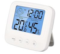 POENVFPO Sveglia Igrometro Termometro Digitale Accurato per Schermo LCD ABS per Asilo per la Cameretta dei Bambini