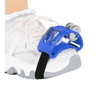 POENVFPO Tamburello a Percussione con 4 Coppie di Jingle in Acciaio, Struttura in Plastica, 10,5x7x5 Cm, Strumento Musicale Leggero per Chitarristi, Cantanti, Cajon, Djembe (BLUE)