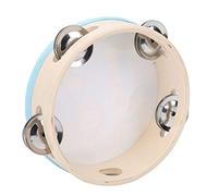 POENVFPO Tamburo a Mano per Bambini, Strumento Musicale Educativo con Struttura in Legno e Piatti in Acciaio Inossidabile, per L'apprendimento della Musica in Classe Prescolare e a (giraffa blu)