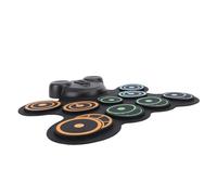 POENVFPO Tamburo Elettrico Roll -up Practice Electronic Pad Kit Portatile Ricaricabile Ricaricabile con Doppio Altoparlante per Bambini Adulti